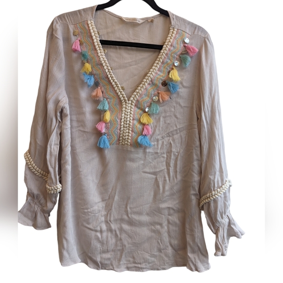Soft Surroundings Clementine Tassel Tunic - Picture 3 of 9
